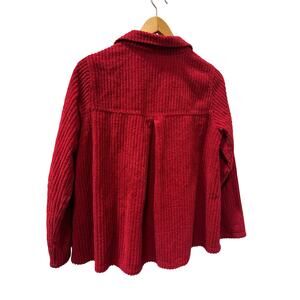 Vintage Color Me Cotton Red Textured Swing Jacket Small USA Made Artsy